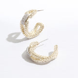 Luxe Twist CZ Hoop Earrings