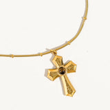 Ayla Gold Cross Necklace
