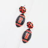 Adler Football Earring Red Black