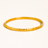 Estelle Hammered 18K Gold Bangle Bracelet