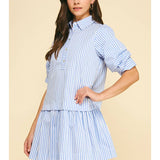 Stripe Button Down Mini Dress