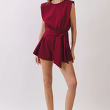 Harper Tie-Back Shoulder Pad Romper