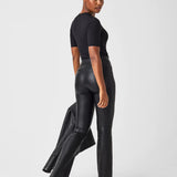 Leather-Like Flare Pant