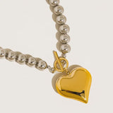 Raissa Two Tone Heart Necklace