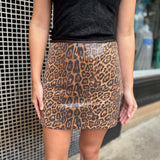Leopard Print Mini Skirt