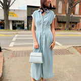 Leona Light Blue Midi Dress