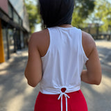 Butter Keyhole Tank - White