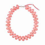Rosy Glow Polished Bead Necklace