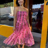 Alejandra Midi - Hot Pink Combo