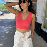 Never Better Crop Cami - Hibiscus