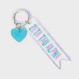 Greek Acrylic Heart Keychain