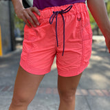 In the Wild Long Short - Neon Coral