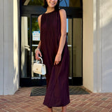 Selene Dark Brown Halter Dress