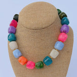 Mixed Cube Bead Necklace