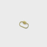 Gold Oval Twist Carabiner Charm