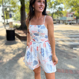 Coastal Breeze Pleated Romper