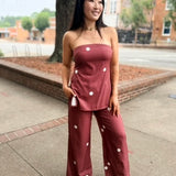 Strapless Polka Dot Pants