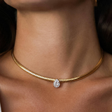 Maren Teardrop CZ Choker Necklace