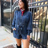Navy Wash Tessa Denim Romper