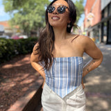 Coastal Breeze Stripe Tube Top