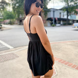 Hot Shot Strappy Romper - Black