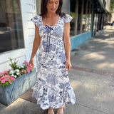 Cerulean Meadow Maxi Dress