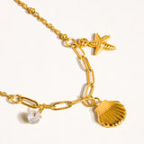 Seaside Charm 18K Gold Necklace