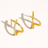Sloane CZ Crossover Earrings