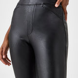 Leather-Like Flare Pant