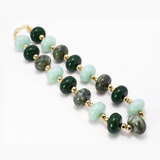 Everly Green Multi-Tone Oval Beaded Necklace