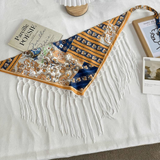 Sienna Patchwork Paisley Fringe Triangle Bandana