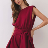 Harper Tie-Back Shoulder Pad Romper