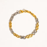 Calliope 18K Non-Tarnish Silver Gold Chain Bracelet