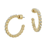 Golden Halo Crystal Hoop Earrings