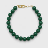 Beaded Color Gumball Statement Necklace - Emerald Green