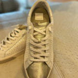 Zina Sneakers - Bone/Gold Woven