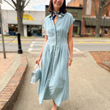 Leona Light Blue Midi Dress