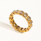 Sterling Gold Rhinestone Ring