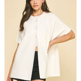 Open Front Button Down Sweater