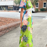 Floral Patchwork Midi Dress