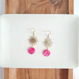 Solana Earrings - Raspberry