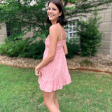 Blush Petal Ruffle Mini Dress