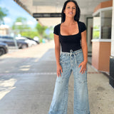 Curvy Outlaw Wide-Leg Jeans