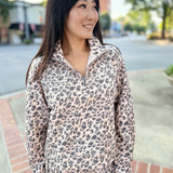 Leopard Print Cloud Quarter Zip