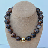 Brown Gold Bauble Necklace