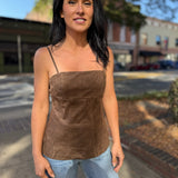 Dark Oak Straight Neck Cami Top