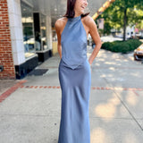 Viridiana Dress - Steel Blue