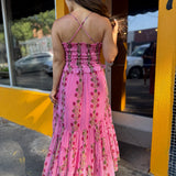 Alejandra Midi - Hot Pink Combo