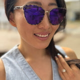 Aria Mirrored Cat Eye Sunglasses