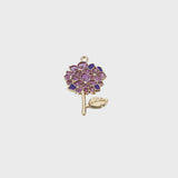 Gold Violet Hydrangea Charm